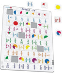 Matematiske Puslespil i pap - 5 stk - Fra 6 år. - Billede 1