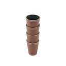 Raflebægersæt med 4 stk raflebæger af læder - Ø:6,5 x H:9 cm - Billede 1