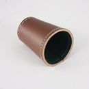 Raflebægersæt med 4 stk raflebæger af læder - Ø:6,5 x H:9 cm - Billede 1