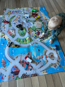 Legetæppe med Kyst motiv - 100x150 cm.