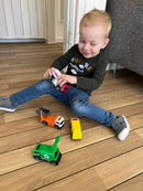 Legetøjsbiler i metal - Renovation - 4 stk - 12 cm.