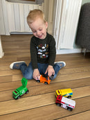 Legetøjsbiler i metal - Renovation - 4 stk - 12 cm.