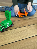 Legetøjsbiler i metal - Renovation - 4 stk - 12 cm.