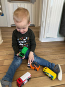 Legetøjsbiler i metal - Renovation - 4 stk - 12 cm.