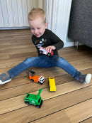 Legetøjsbiler i metal - Renovation - 4 stk - 12 cm.