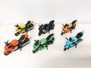 Legetøjsmotorcykelsæt i ass. farver - 12 cm - 6 stk. - Billede 1