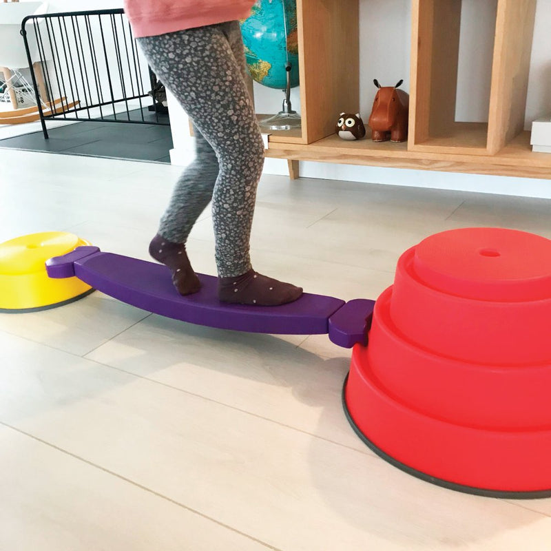 Gonge Build-N-Balance Balancetopsæt med Wobble Planke - H:24 cm. - Billede 1
