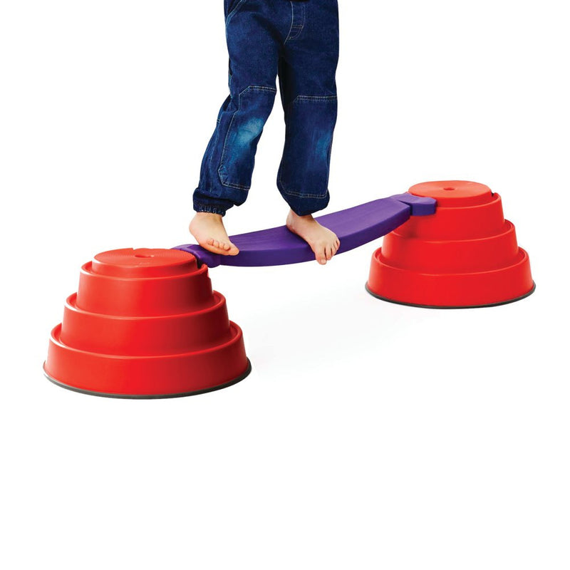 Gonge Build-N-Balance Balancetopsæt med Wobble Planke - H:24 cm. - Billede 1