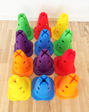 Build N' Balance Kegler fra Gonge - 6 stk - Højde 28,5 cm.