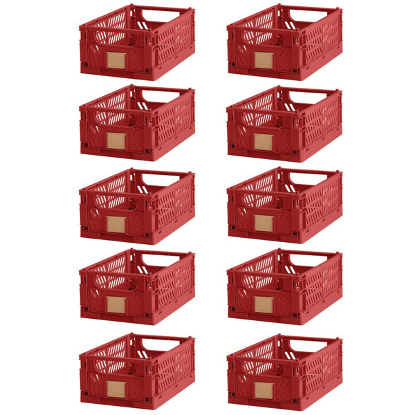 10 stk. Day foldbare opbevaringskasser - Ochre Red - Small - Billede 1