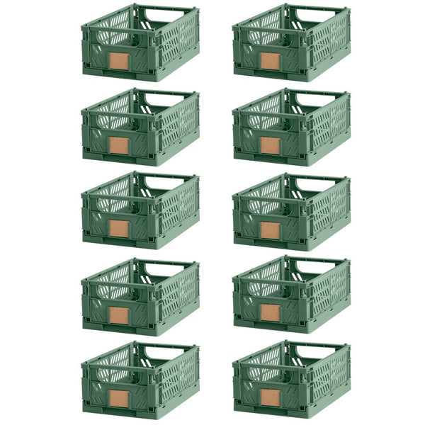 10 stk. Day foldbare opbevaringskasser - Dill Green - Small - Billede 1
