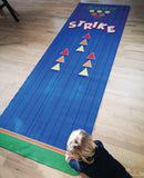 Legetæppe med bowlingbane og bowlingspil - 100x300 cm. - Billede 1