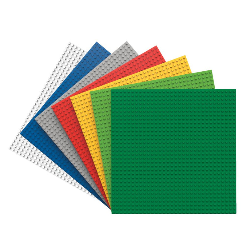 BiOBUDDi Byggeplader - 7 Farver 7 stk - Mål: 25 x 25 cm (32 x 32 knopper) - Billede 1