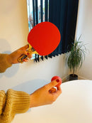 Bordtennisbat i træ med Rød/Sort gummi - Sæt med 2 stk. - Billede 1