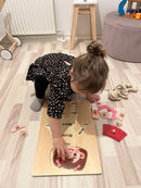 VIGA Knoppuslespil i træ - Pige - 12 brikker