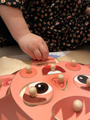 VIGA Knoppuslespil i træ - Drenge Ansigt - 10 brikker