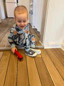 Legetøjsbiler - Rød Charterbus - 1 stk - 16 cm.