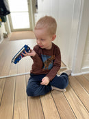 Legetøjsbiler - Blå Charterbus - 1 stk - 16 cm.