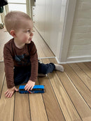 Legetøjsbiler - Blå Charterbus - 1 stk - 16 cm.