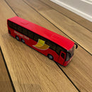 Legetøjsbiler - Rød Charterbus - 1 stk - 16 cm.