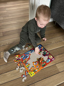 Puslespil i Pap fra Larsen - Dinosaurer - 85 brikker.