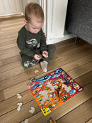 Puslespil i Pap fra Larsen - Dinosaurer - 85 brikker.