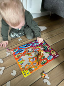 Puslespil i Pap fra Larsen - Dinosaurer - 85 brikker.