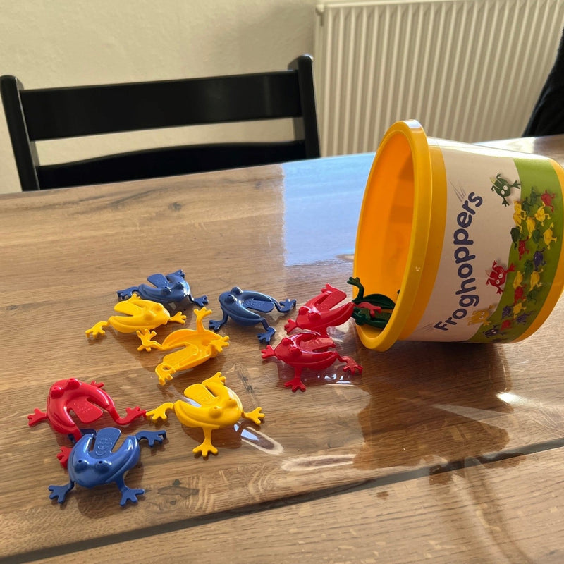 Frøspil i Spand fra Viking Toys - 16 Frøer.