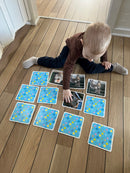 Memo MEGA med dyr - 48 brikker